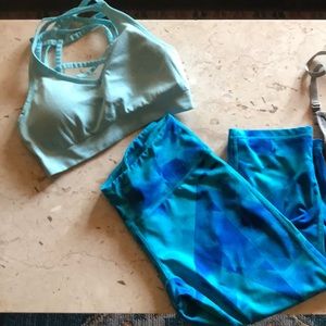 Zella Yoga Pants and Reebok Sports Bra